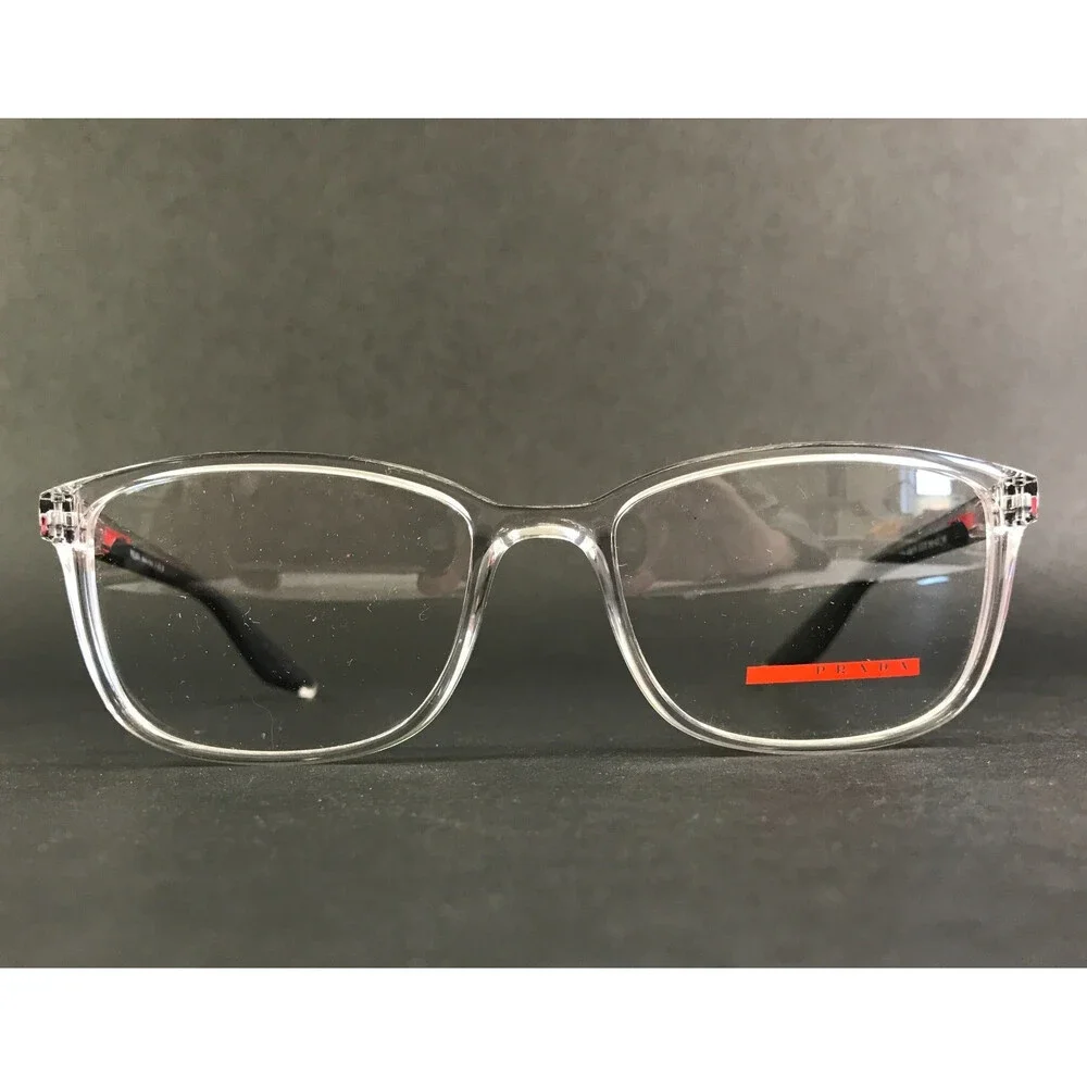 Prada Eyeglasses Frames VPS07R 2AZ-1O1 Clear Red Rectangle Full Rim 55-18-145